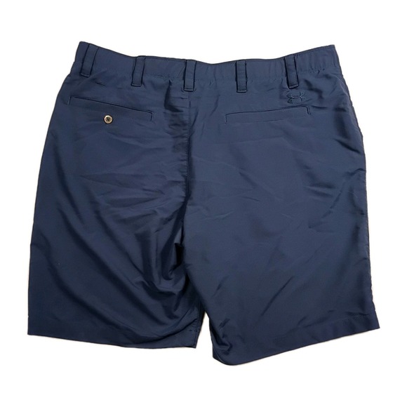 Under Armour Mens Match Play Golf Shorts Loose Fit Navy Blue Gripper Waist Sz 40 - Picture 2 of 10